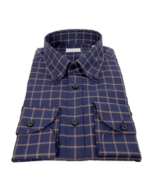 Xacus Shirts > Casual Shirts in het Blue voor heren