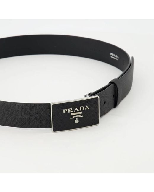 Prada Black Belts for men