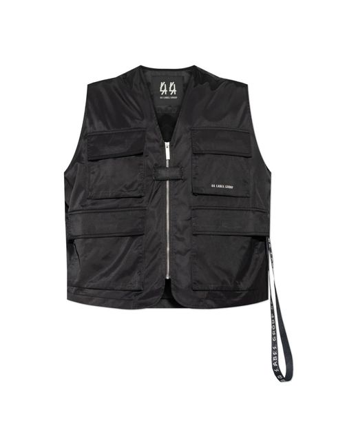 44 Label Group Black Vests for men