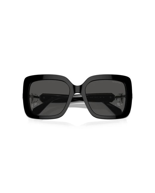 Swarovski Black Sunglasses, Oversized, Square Shape, Sk6001