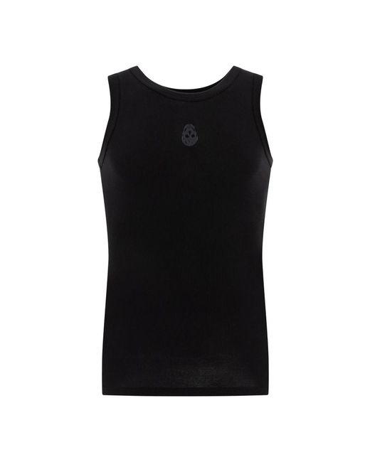 Alexander McQueen Black Sleeveless Tops for men