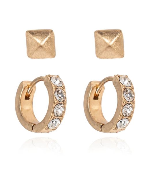 AllSaints Metallic Set mit zwei paar ohrringen