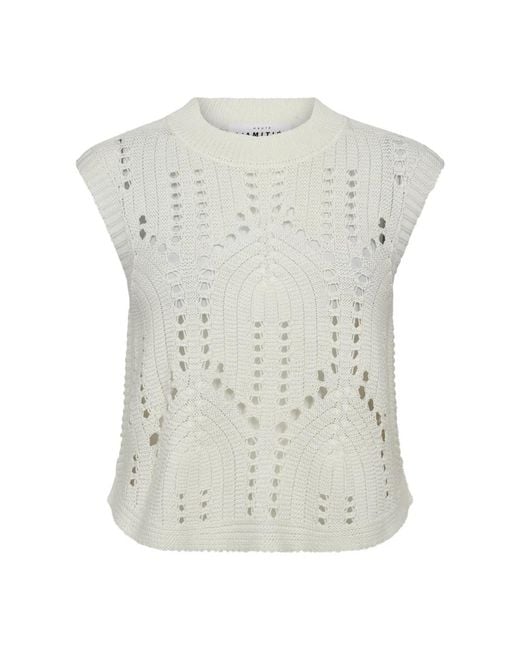 Haute L'Amitié Off- Point Gebreid Vest in het Gray