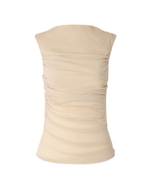 Soeur Natural Sleeveless Tops