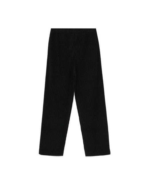 Issey Miyake Black Straight Trousers for men