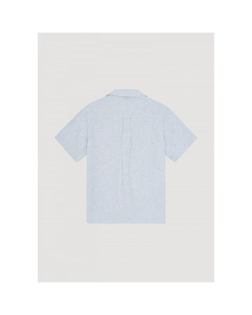 Les Deux Blue Short Sleeve Shirts for men