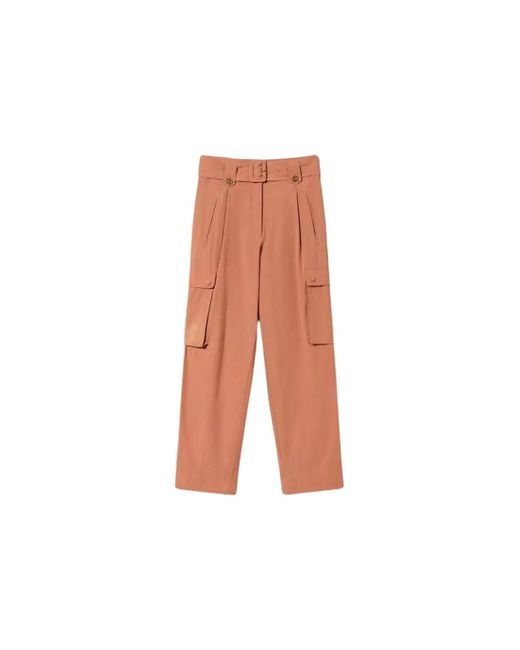 Twinset Orange Wide Trousers