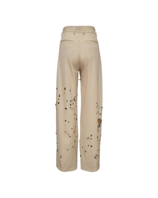 Dries Van Noten Natural Wide Trousers
