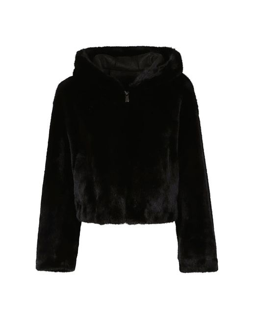 Pinko Black Faux Fur & Shearling Jackets