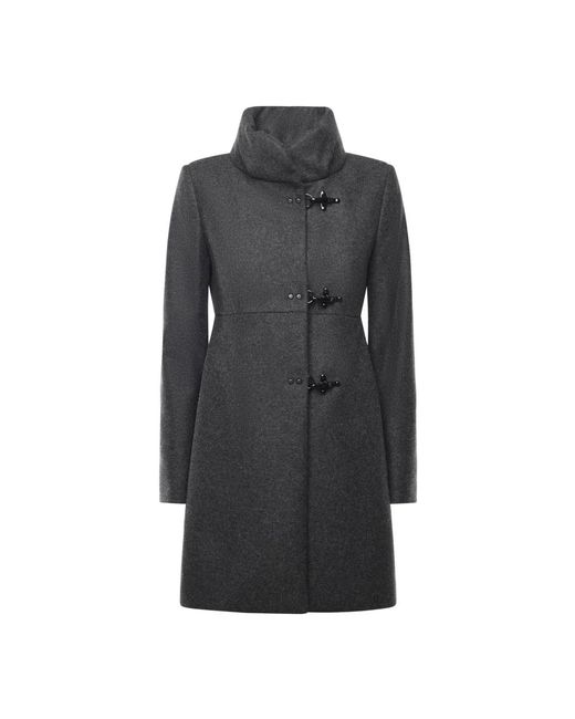 Single-Breasted Coats Fay de color Black