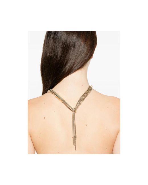 Tom Ford Metallic Brass Axis Necklace