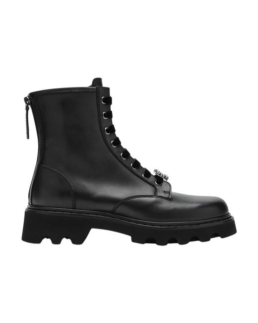 Roger Vivier Black Lace-Up Boots