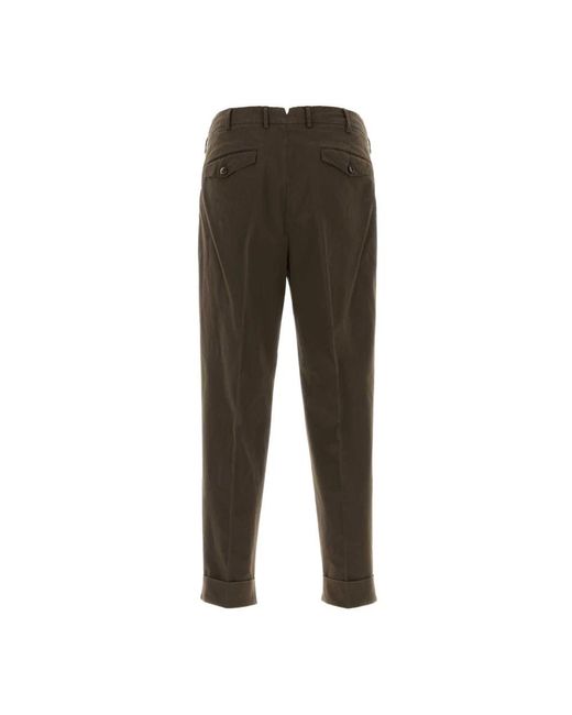 PT Torino Brown Cropped Trousers for men