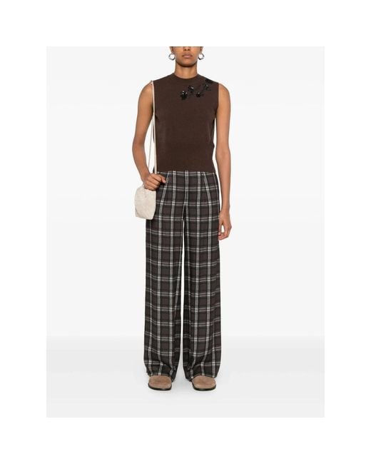 Round-Neck Knitwear Ermanno Scervino de color Brown