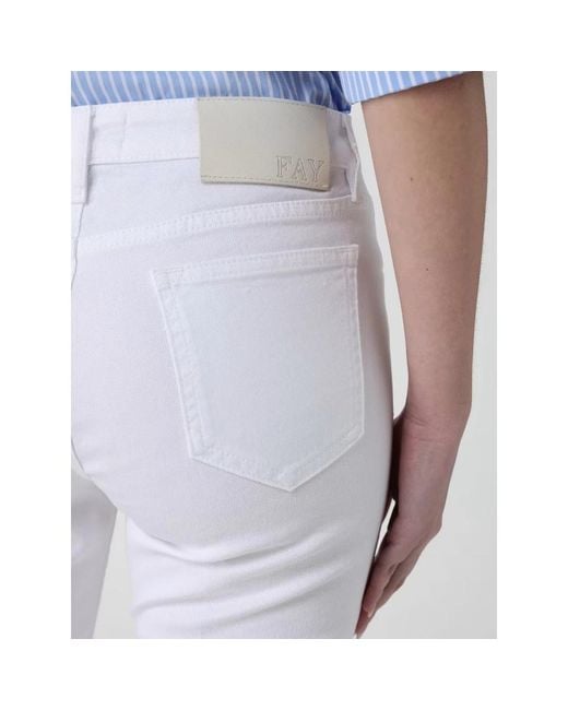 Fay Blue Slim-Fit Trousers