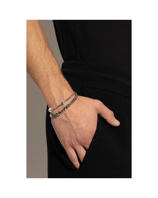 Alexander McQueen Armband Met Parel in het Metallic voor heren
