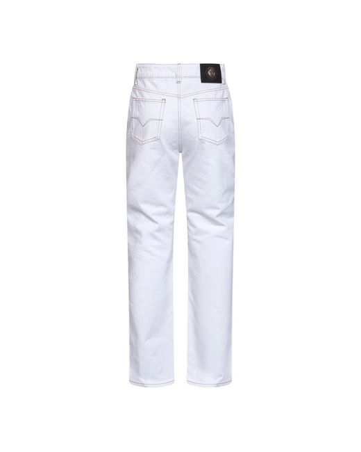Straight Jeans Versace en coloris Blue