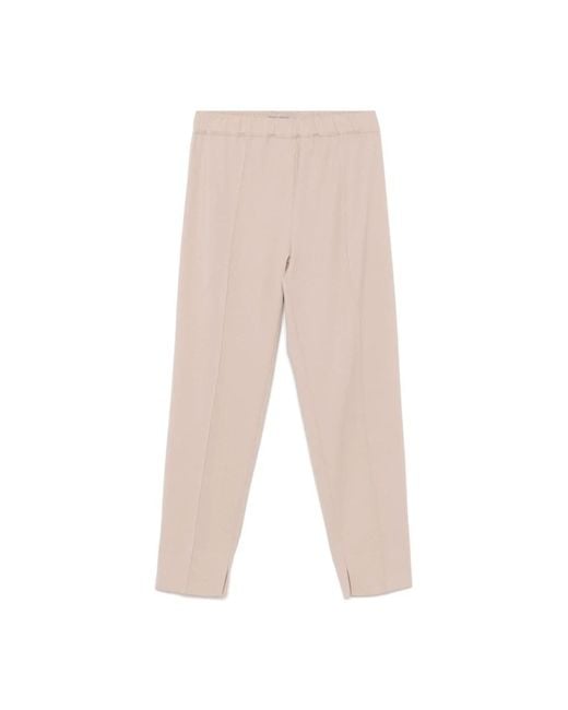 Slim-Fit Trousers D.exterior de color Natural