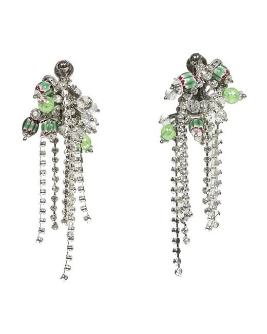 Dries Van Noten Green Earrings