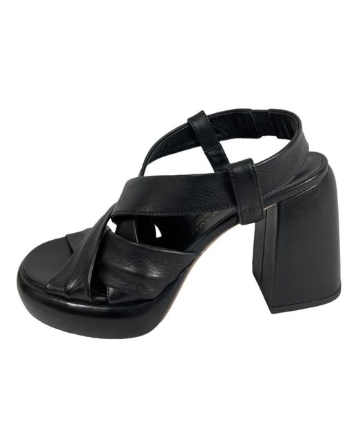 Laura Bellariva Black High Heel Sandals