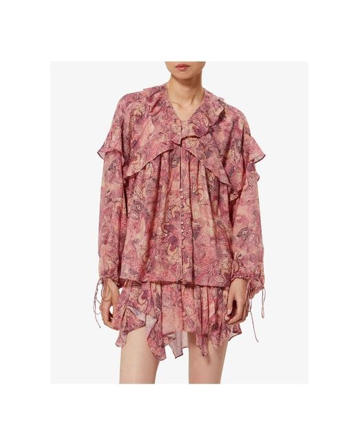 Isabel Marant Charis Blouse in het Red