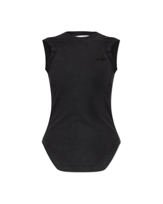 The Attico Black Sleeveless Tops