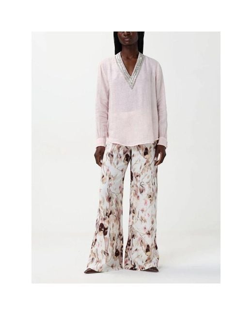 Blouses 120% Lino de color Pink