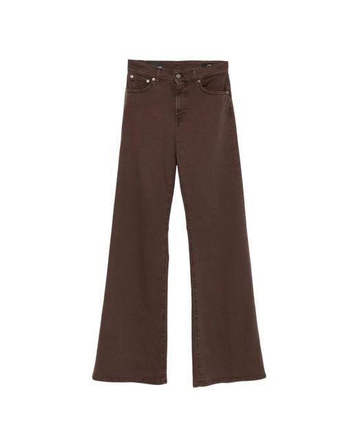 Dondup Brown Wide Jeans