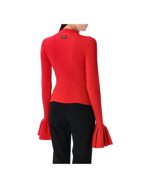ROTATE BIRGER CHRISTENSEN Red Round-Neck Knitwear