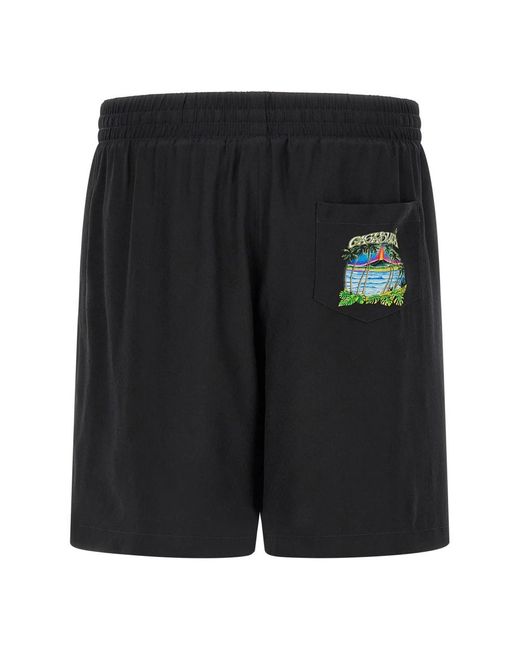 Casablanca Black Casual Shorts for men