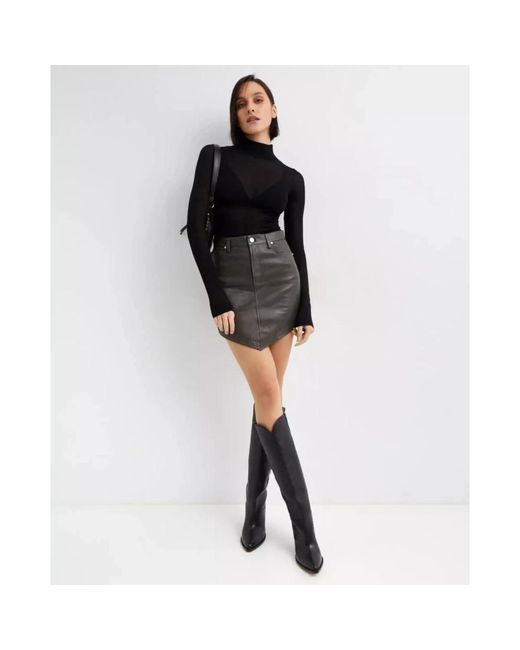 Alexandre Vauthier Black Leather Skirts