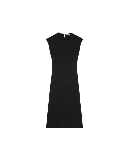 Jil Sander Black Midi Dresses