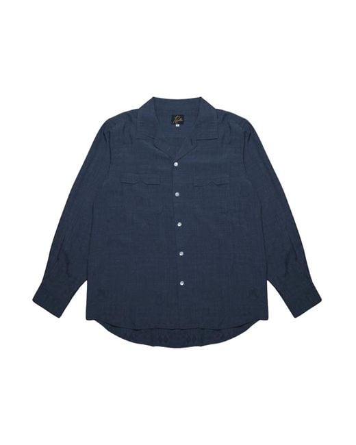 Needles Graues Jacquard-Hemd Hergestellt in Blue für Herren