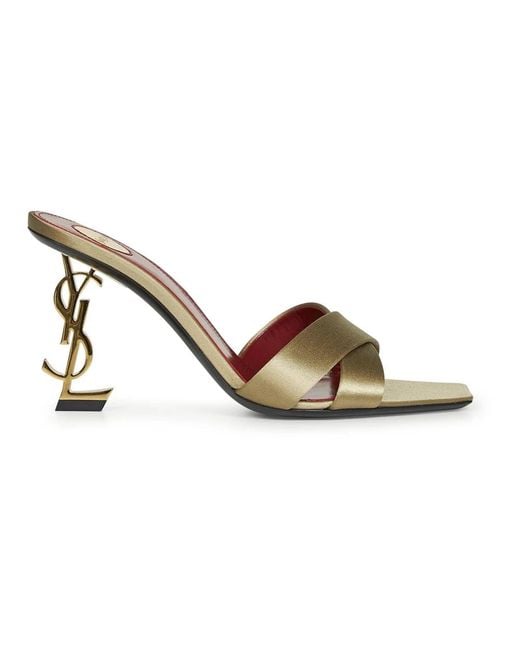 Saint Laurent Brown Heeled Mules