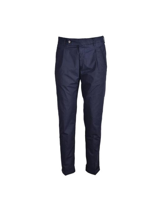 Berwich Blue Slim-Fit Trousers for men