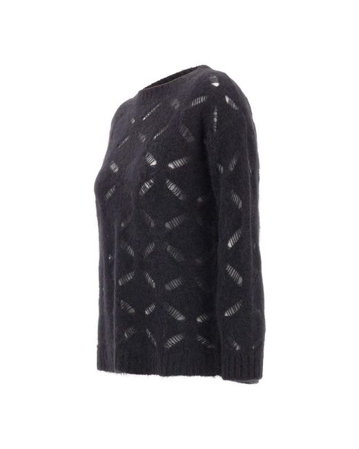 Kangra Black Round-Neck Knitwear