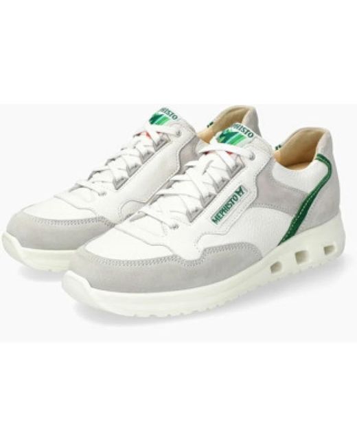 Mephisto Weißer Herren Sneaker Bequem Und Vielseitig in Green für Herren