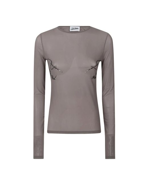 Jean Paul Gaultier Gray Long Sleeve T-Shirts
