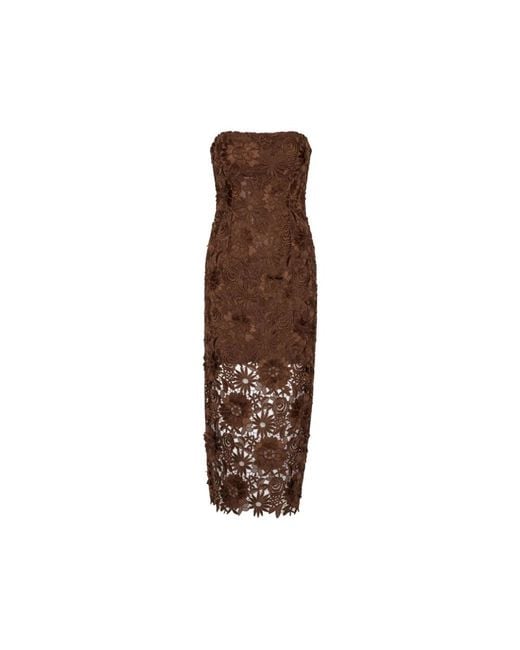 ROTATE BIRGER CHRISTENSEN Brown Midi Dresses