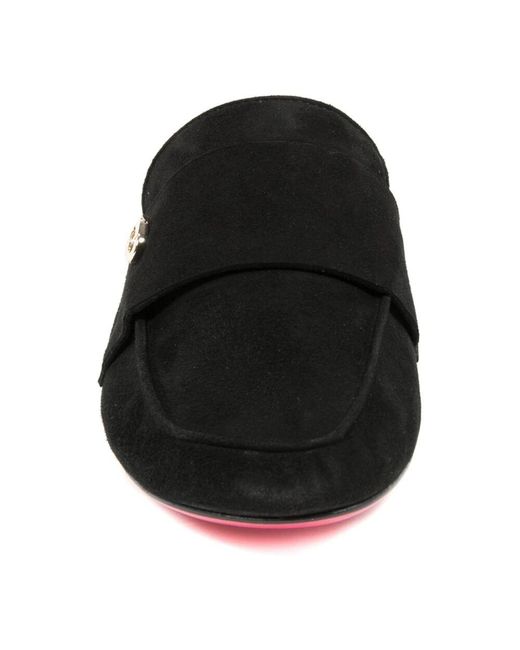 Dee Ocleppo Black Suede backless sandalen