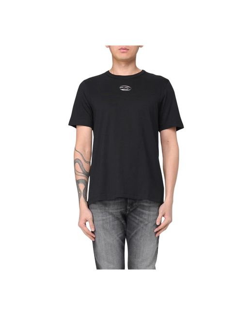 DIESEL Tjustdiv Tshirt Rundhals in Black für Herren