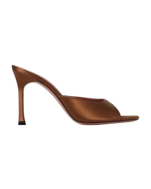 Heeled Mules di AMINA MUADDI in Brown
