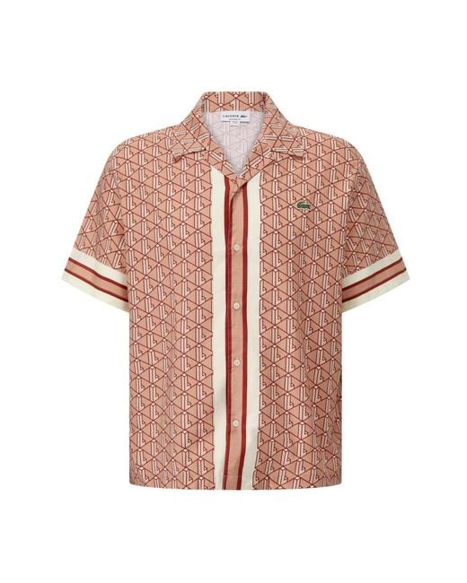 Short Sleeve Shirts Lacoste de hombre de color Pink