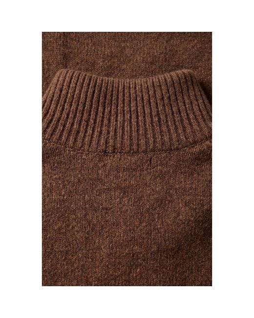 Barbour Essential Patch Half Zip Gestrickter Pullover in Brown für Herren