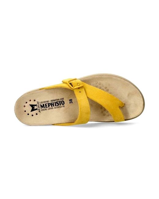 Mephisto Yellow Flat sandals
