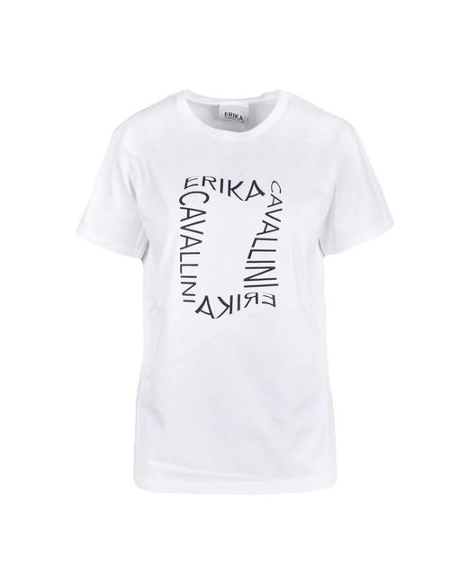 Erika Cavallini Semi Couture White T-Shirts