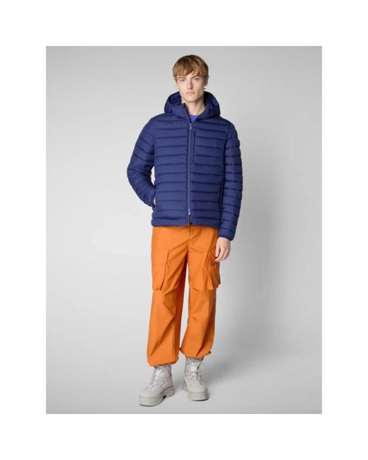 Save The Duck Jassen ,Blauw ,Polyester Lichtgewicht Puffer Jacket in het Blue voor heren
