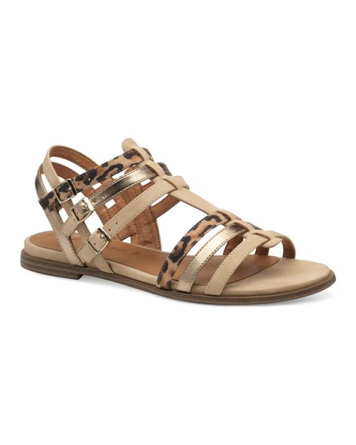 Tamaris Metallic Flat Sandals
