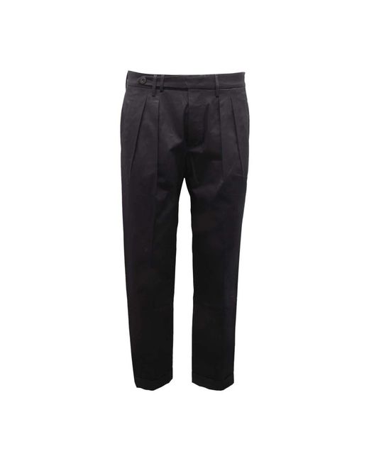 Michael Coal Black Slim-Fit Trousers for men