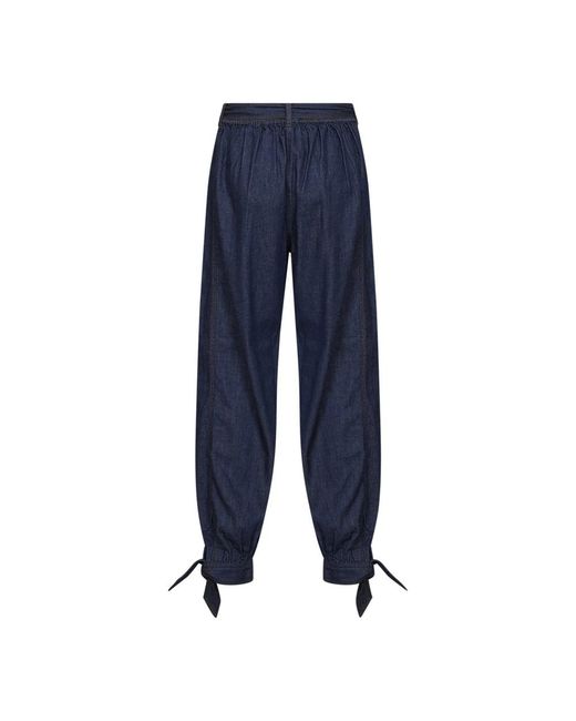 Zimmermann Aster Denim Harem Pant in het Blue